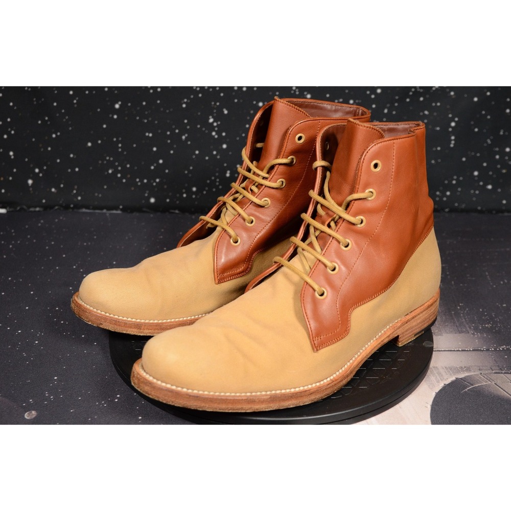 Salvatore Ferragamo Boots Mens Size 11.5D Brown Two‎ Tone Made in Italy NU 2630 - Picture 7 of 12